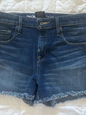 Mossimo Supply Co. High Rise Denim Shorts in Dark Blue Power Stretch - 6